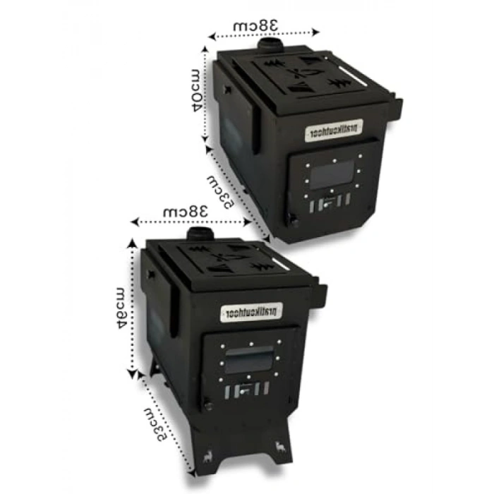 Katlanabilir Ayaklı Kamp Sobası - Kurutmalıklı Çantalı Tasarım