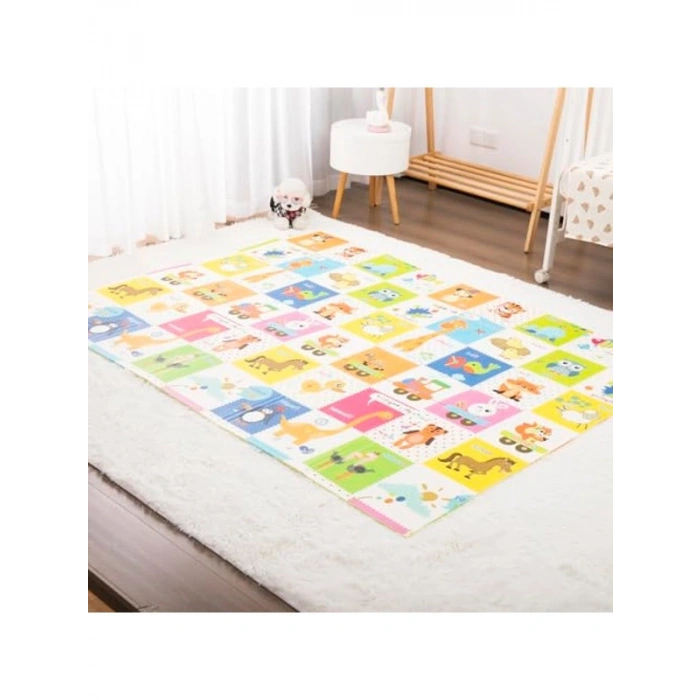 Katlanabilir Çift Taraflı Bebek Oyun Matı, 150x200 cm