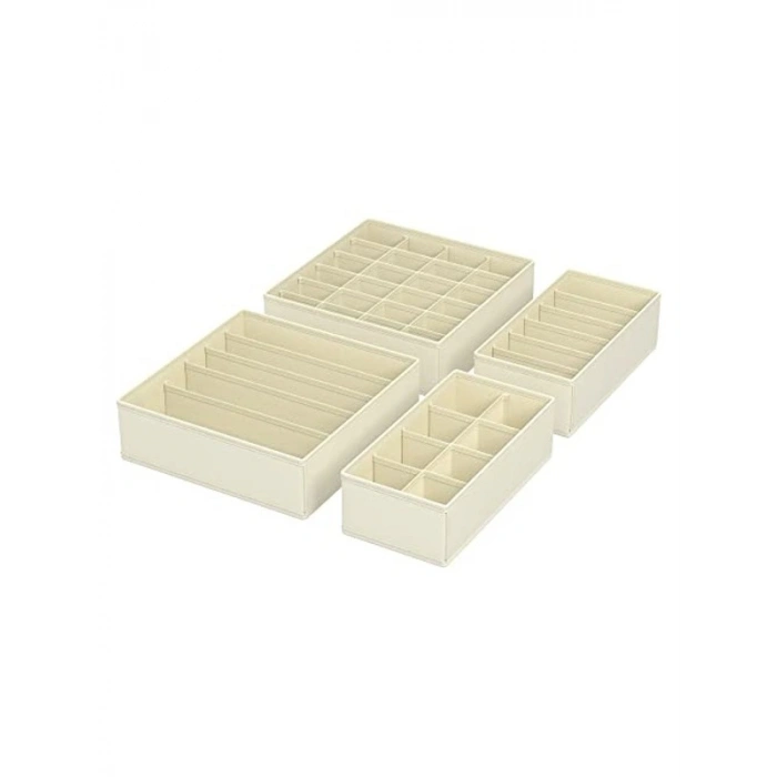 Katlanabilir İç Giyim Saklama Kutuları | 4lü Set ile Dolap Organizeri