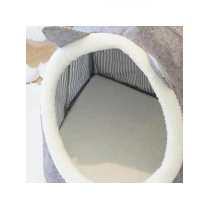 Katlanabilir Keçe Kedi Evi, Peluşlu Yatak ile Konforlu Yuva