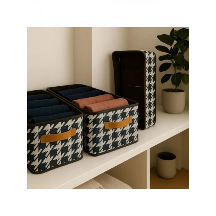 Katlanabilir Kıyafet Organizeri - Çelik Destekli, Gri, 45x25x20 cm