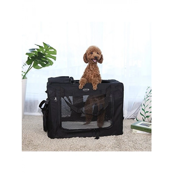 Katlanabilir Köpek Çantası, 81 x 58 x 58 cm Boyutunda, Siyah Renk