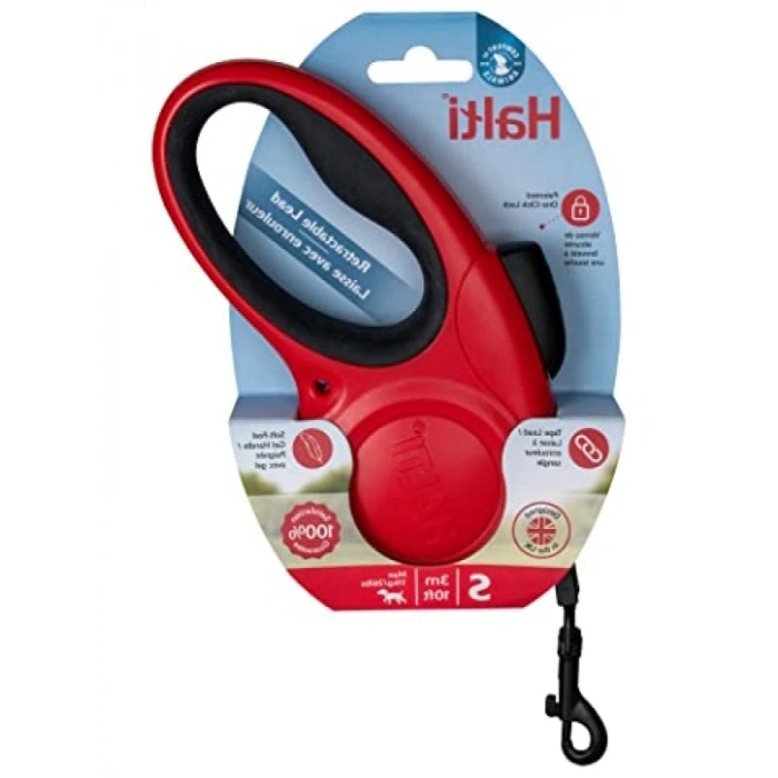 Katlanabilir Köpek Kurşunu - Kırmızı, 10 ft