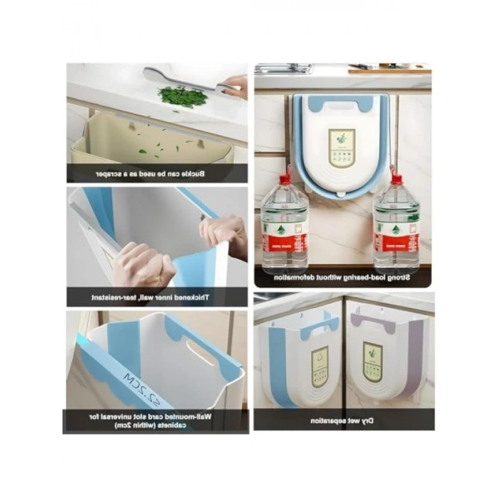 Katlanabilir Körüklü Mutfak Dolap İçi Çöp Kovası, 20kg Taşıma Kapasiteli