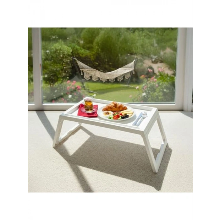 Katlanabilir Laptop Sehpası ve Kahvaltı Masası, 56x36x26 cm