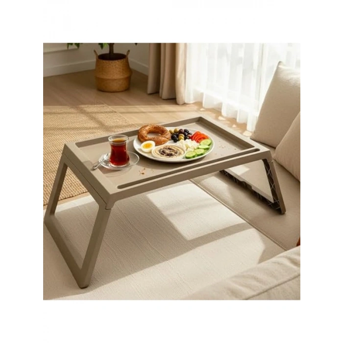 Katlanabilir Laptop ve Kahvaltı Masası, 56x36x26 cm