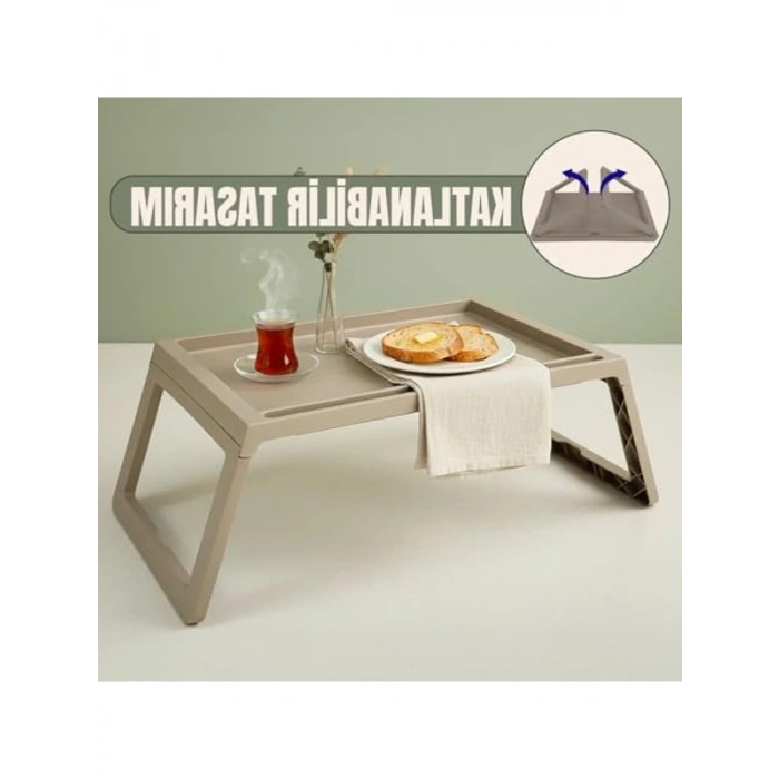 Katlanabilir Laptop ve Kahvaltı Masası, 56x36x26 cm
