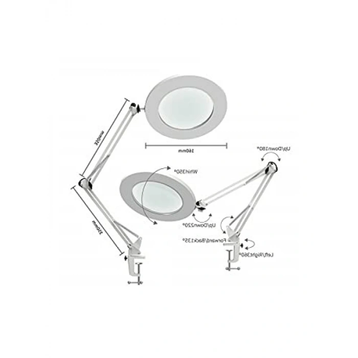 Katlanabilir LED Işıklı Masaüstü Büyüteç - Ayarlanabilir