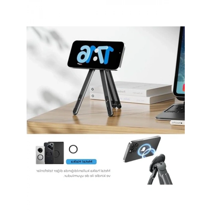 Katlanabilir Masaüstü Standı, Laptop ve Tablet için, Metal Yapı