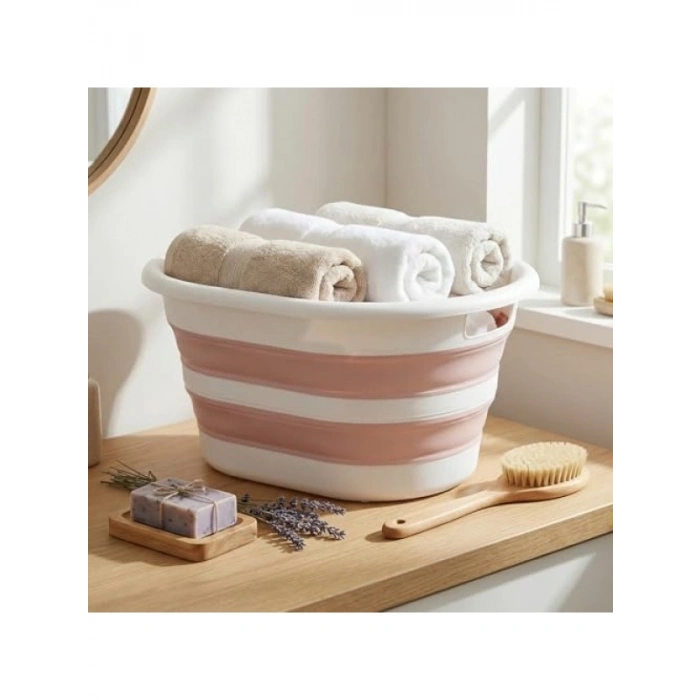 Katlanabilir Mega Boy Çamaşır Sepeti - 38 Lt Kapasite