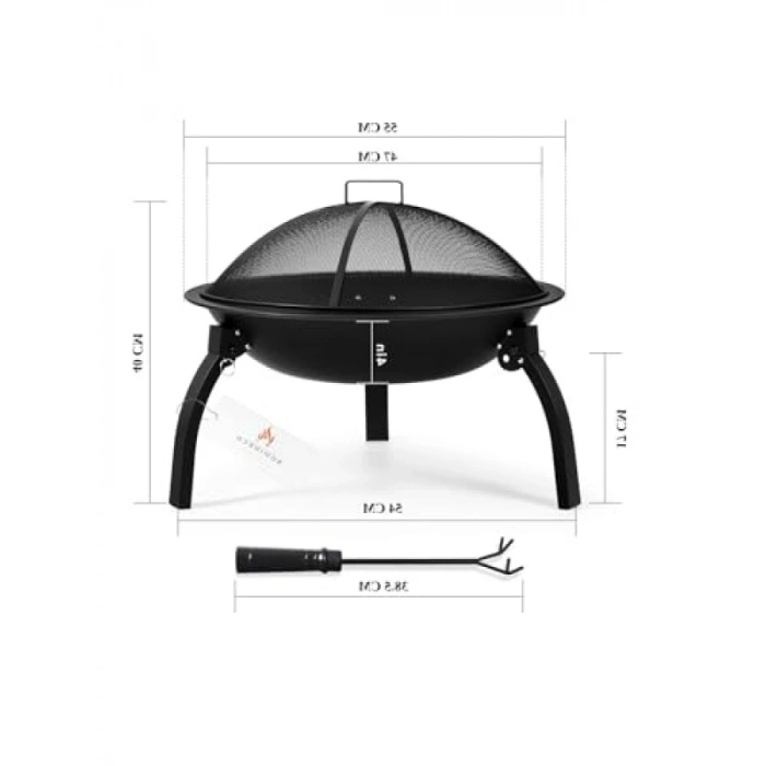 Katlanabilir Metal Ateş Çukuru - Taşınabilir ve Kullanışlı