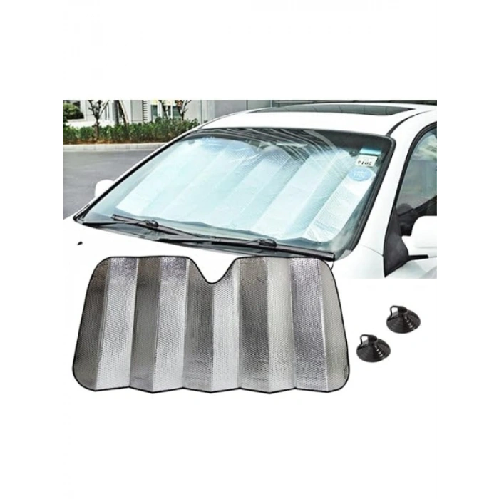 Katlanabilir Metalize Ön Cam Güneşliği - 140x70 cm