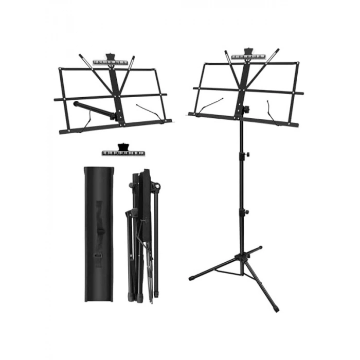 Katlanabilir Nota Standı, Taşıma Çantası ve Klips İçerir