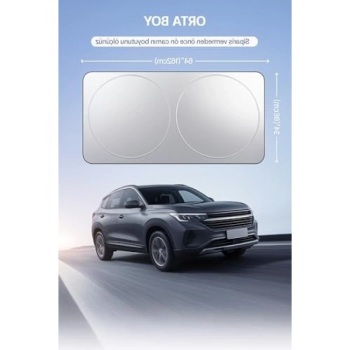 Katlanabilir Ön Cam Güneşliği - 150x75 cm