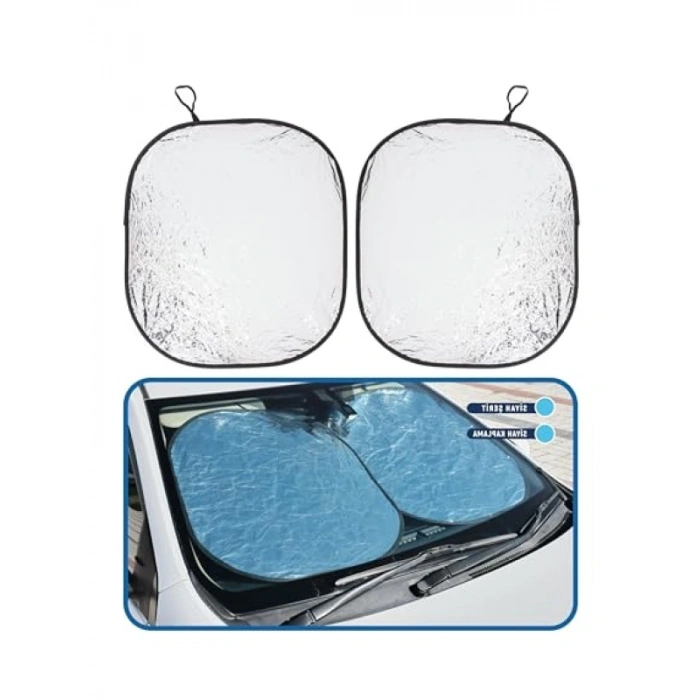Katlanabilir Ön Cam Güneşliği - 73x80 cm, 2 Parça