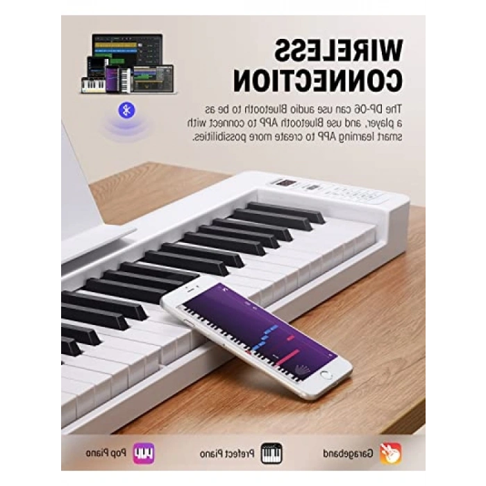 Katlanabilir Piyano - 61 Tuşlu ve Bluetooth Özellikli