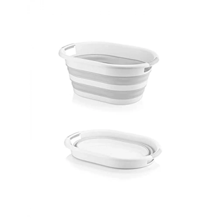 Katlanabilir Plastik Çamaşır Sepeti - 25 lt Kapasiteli