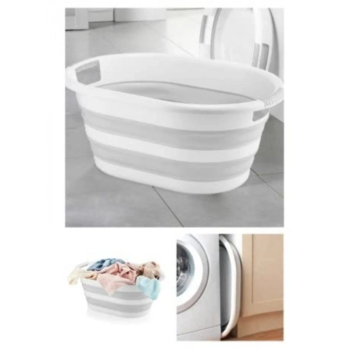 Katlanabilir Plastik Çamaşır Sepeti - 25 lt Kapasiteli