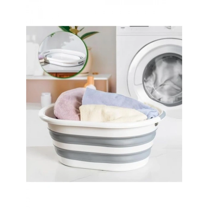 Katlanabilir Plastik Çamaşır Sepeti - 38 Litre Kapasite