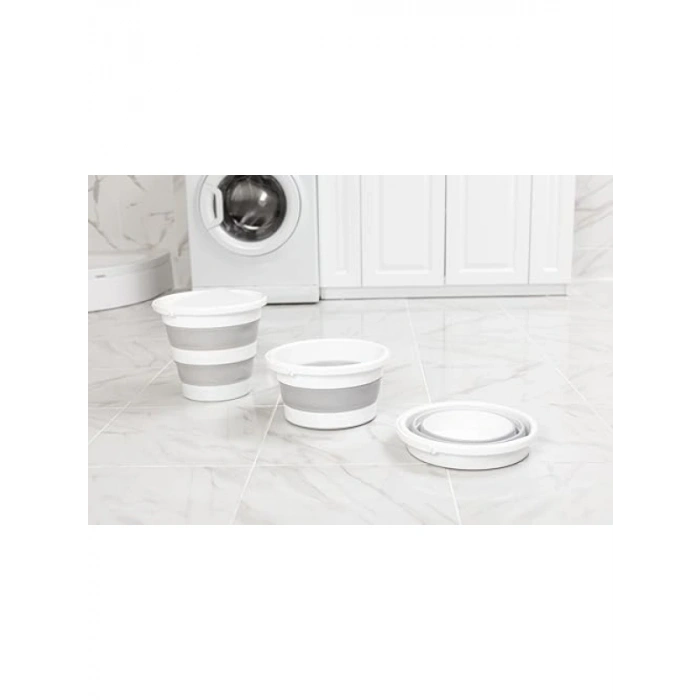 Katlanabilir Pratik Plastik Kova - 12.8 Litrelik Hacim