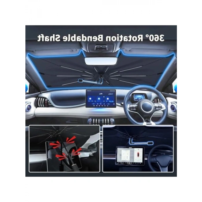 Katlanabilir Şemsiye Şeklinde Araç İçi Ön Cam Güneşliği, Pratik Kullanım