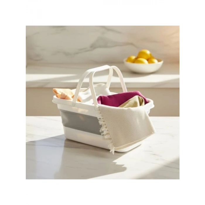 Katlanabilir Silikon Çamaşır Sepeti - 17 Litre Kapasite