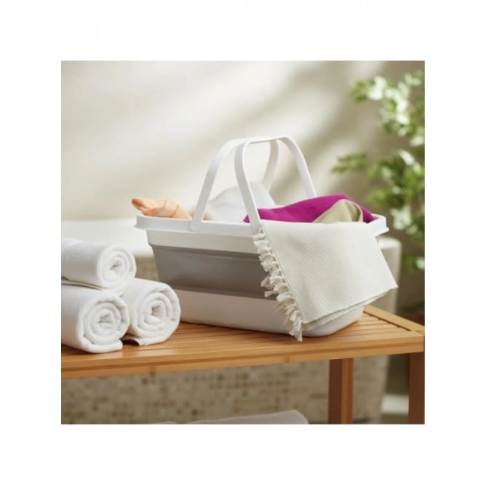 Katlanabilir Silikon Çamaşır Sepeti - 17 Litre Kapasite
