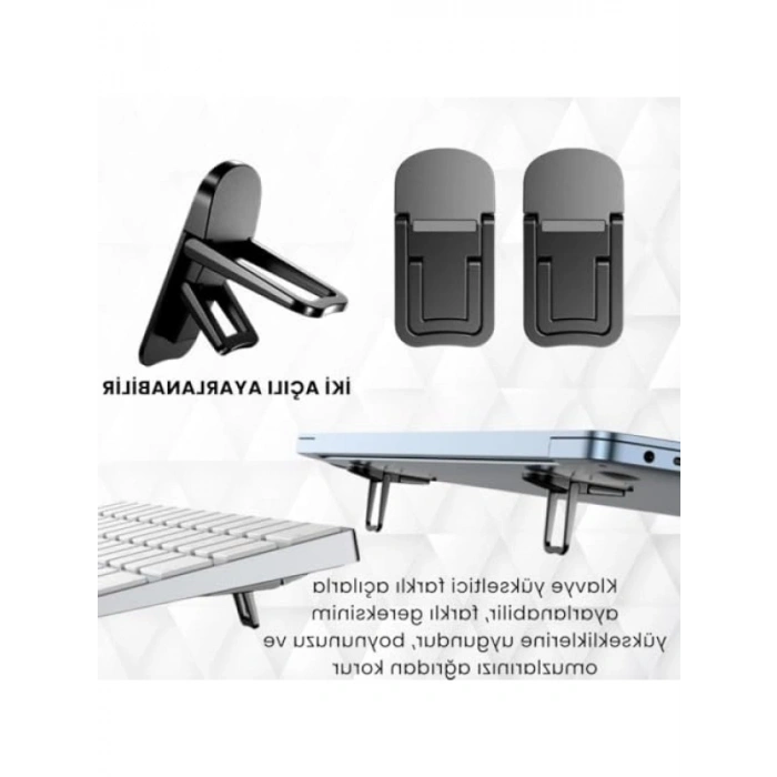 Katlanabilir Ultra Mini Laptop Standı - 2 Açılı Yükseltici
