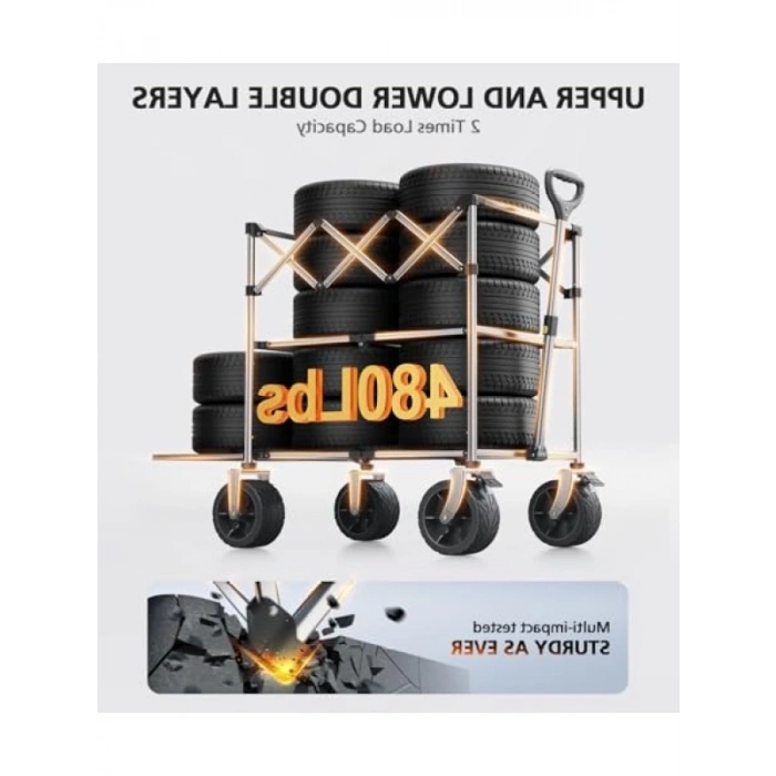 Katlanabilir Vagon Arabası, 217 kg Kapasiteli