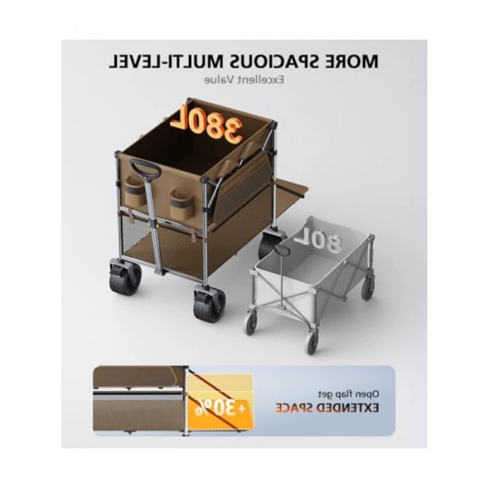 Katlanabilir Vagon Arabası, 217 kg Kapasiteli