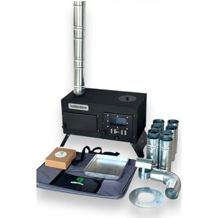 Katlanır Ayaklı Kuzineli Kamp Sobası, Çantalı