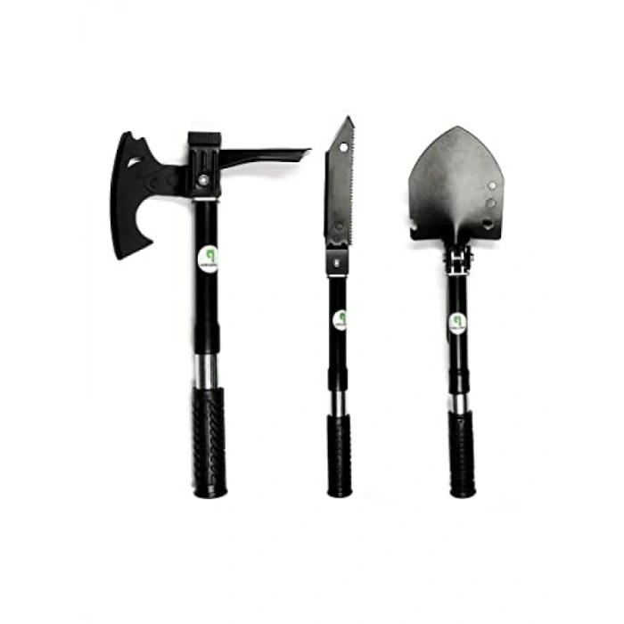 Katlanır Multitool Seti: Kürek, Balta, Bıçak, Testere ve Çekiç