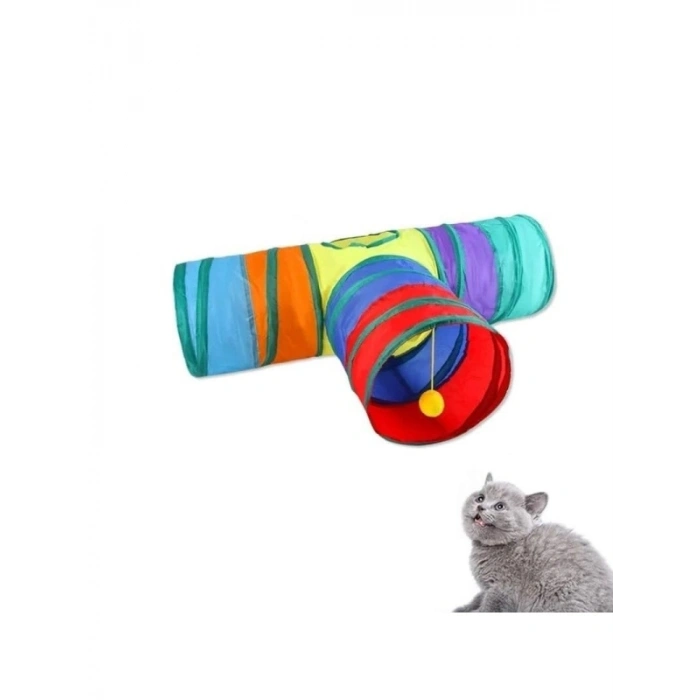 Katlanır Polyester Kedi Tüneli Oyun Alanı