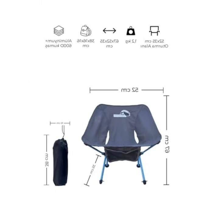 Katlanır Pratik Kamp Sandalyesi - Hafif ve Dayanıklı