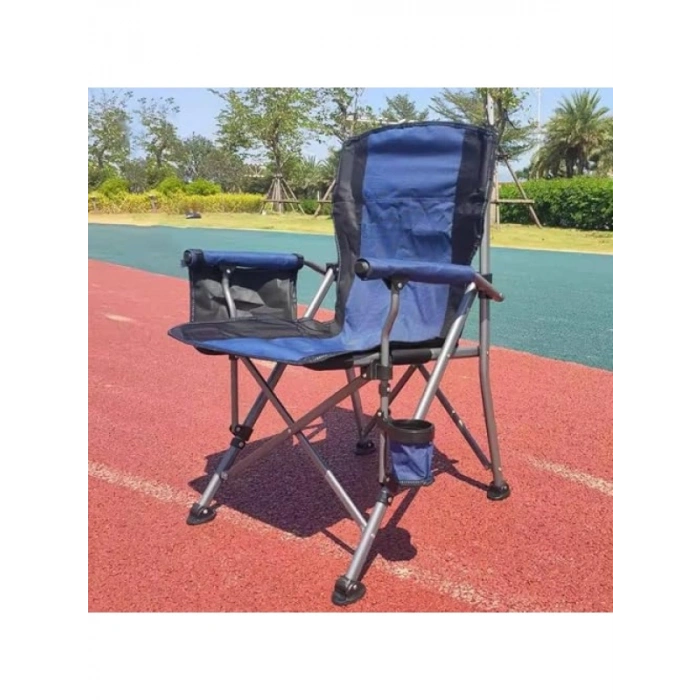 Katlanır Profesyonel Kamp Sandalyesi - Mavi