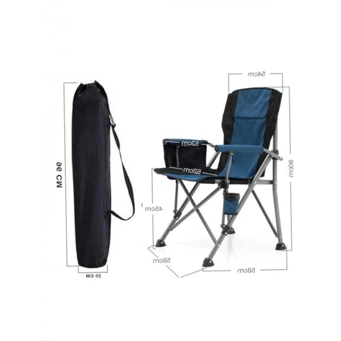 Katlanır Profesyonel Kamp Sandalyesi - Mavi