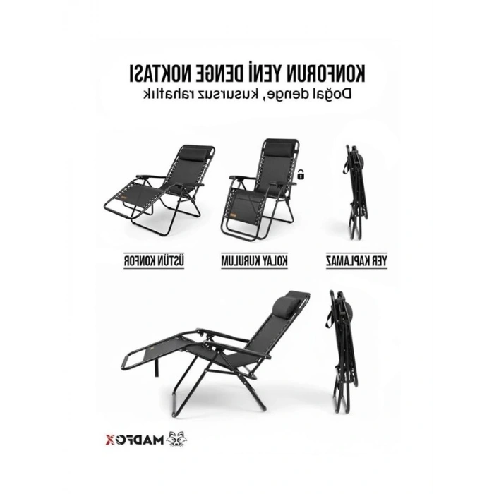 Katlanır Şezlong Sandalye, Hafif ve Kullanışlı
