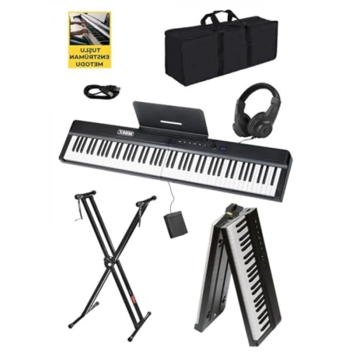Katlanır Taşınabilir Dijital Piyano - Hassas Tuşlar