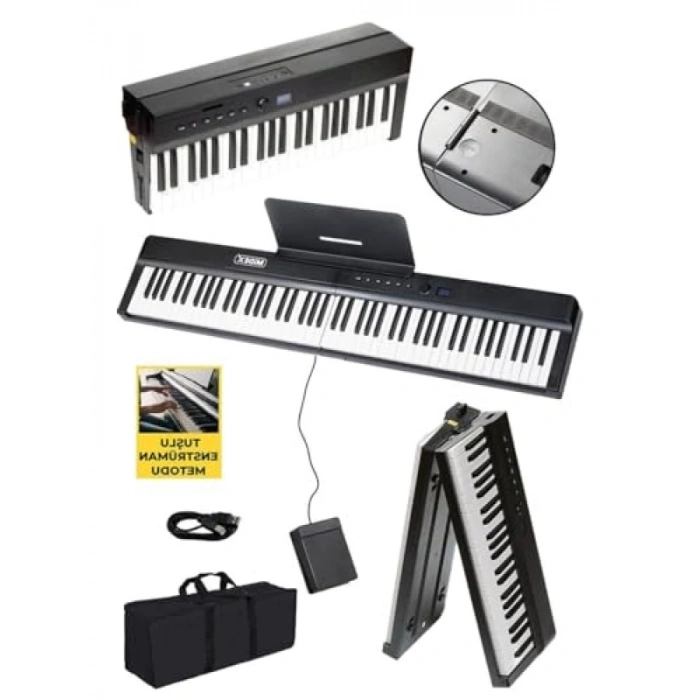 Katlanır Taşınabilir Dijital Piyano - Hassas Tuşlar