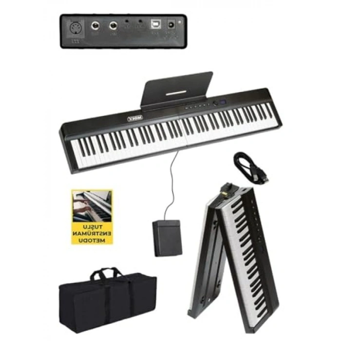 Katlanır Taşınabilir Dijital Piyano - Hassas Tuşlar