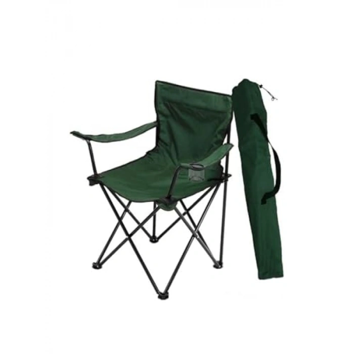 Katlanır Yeşil Kamp Sandalyesi - Hafif ve Taşınabilir