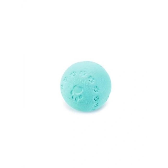 Kauçuk Sesli Top Oyuncağı, Turkuaz Renk, 7,5 cm