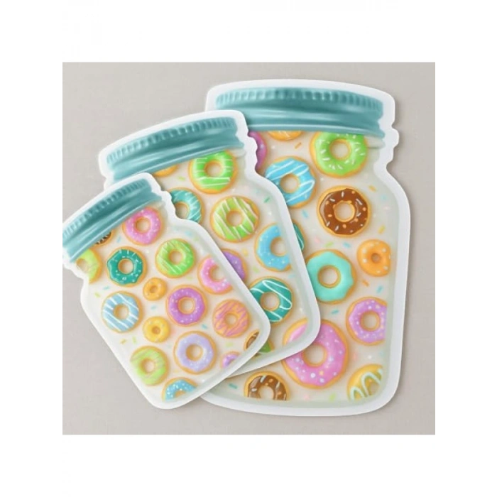 Kavanoz Şeklinde Kilitli Saklama Poşeti, 3lü Set