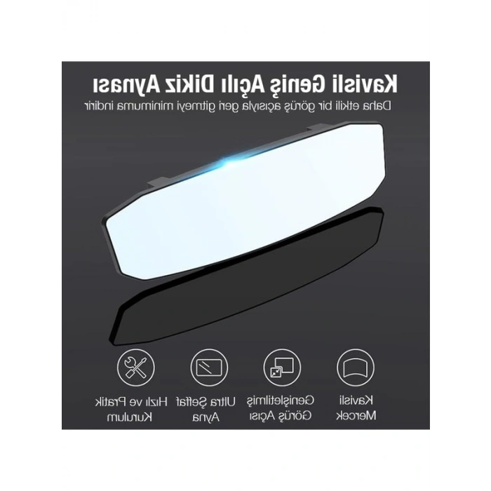 Kavisli Dışbükey Araç Dikiz Aynası - 299x90mm Boyutunda