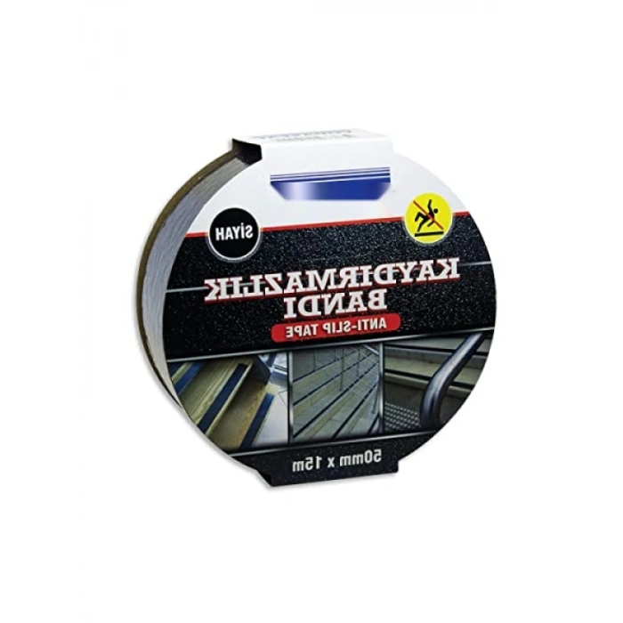 Kaydırmaz Bant 50mm x 15m, Siyah, Suya Dayanıklı