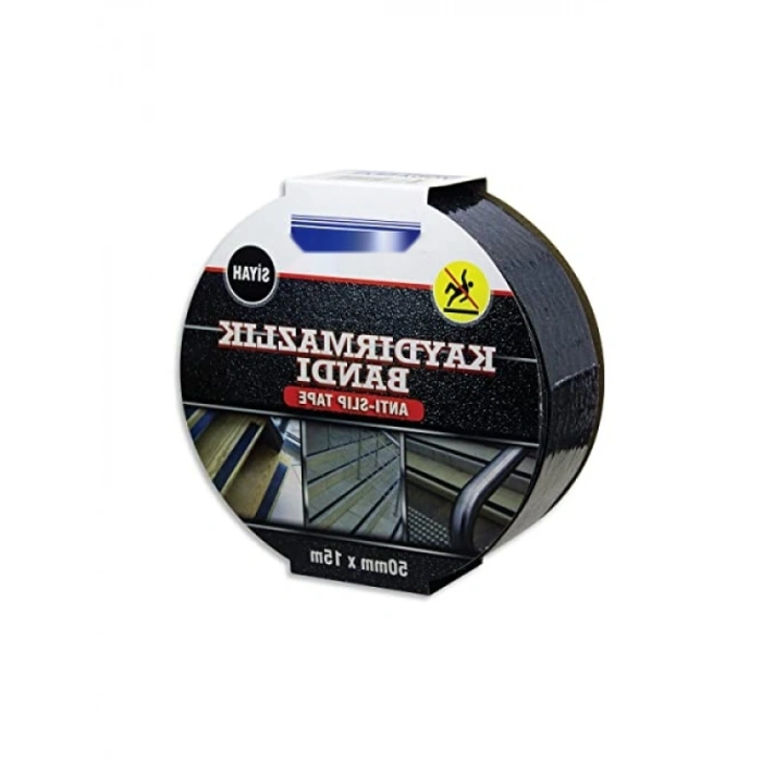 Kaydırmaz Bant 50mm x 15m, Siyah, Suya Dayanıklı