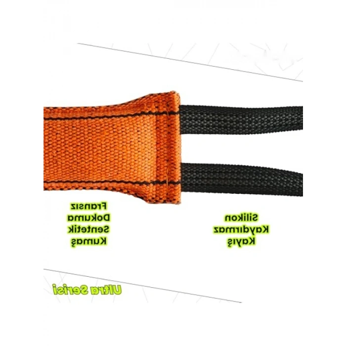 Kaydırmaz Siyah Kumaş Köpek Isırma Barı - Ultra Serisi (Turuncu)