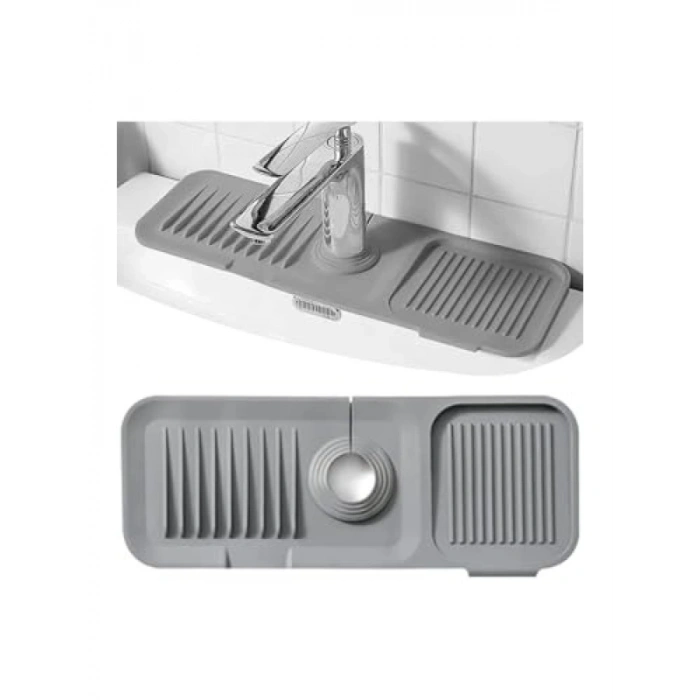 Kaydırmaz Tabanlı Elastik Musluk Matı - Su Tutucu Düzenleyici