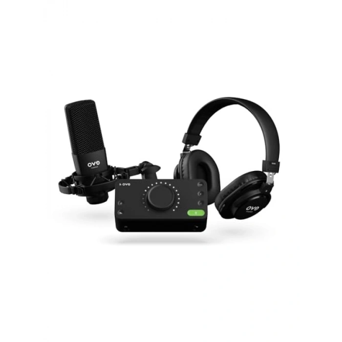 Kayıt Seti - Ses Kartı, Kondenser Mikrofon ve Stüdyo Kulaklıkları