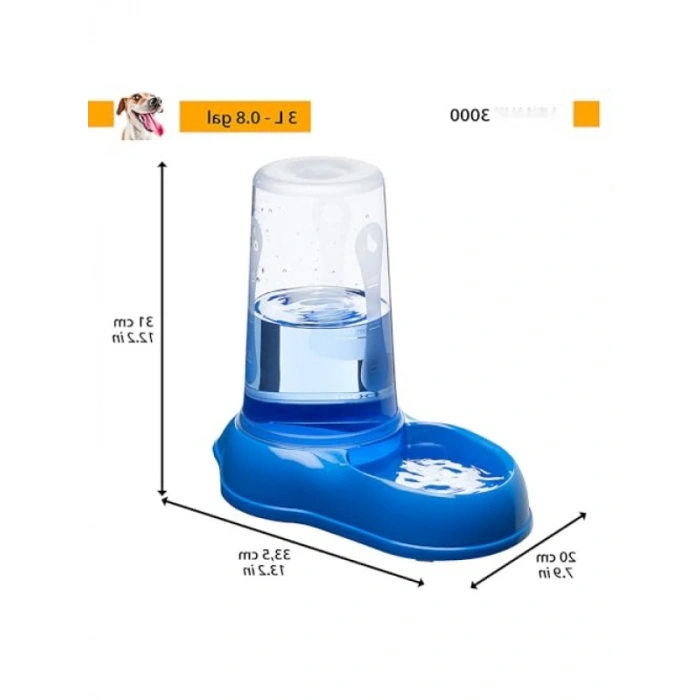 Kaymaz Altlı Mama ve Su Kabı, 3 Litre Kapasite